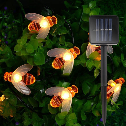 Solar Powered Cute Honey Bee Led Lamp
